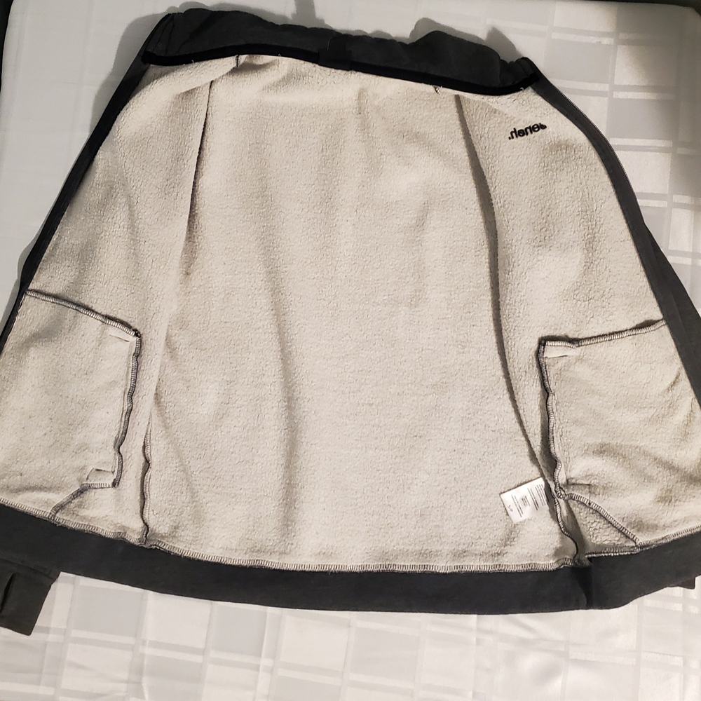 (3/$20) Bench Men's Grey Fleece Zip-Up Sweater Size S - Picture 8 of 13